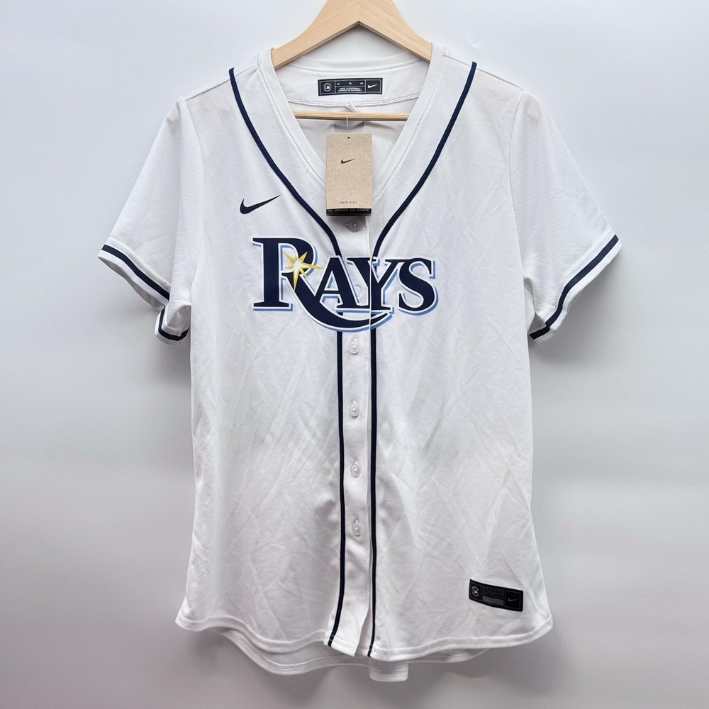 NWT Tampa Bay Rays Authentic Nike Baseball White Jersey Size XL